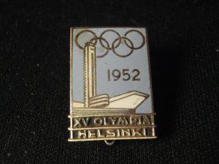 Olympic Games in Helsinki 1952 official visitors pin badge 2