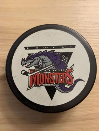 Lowell Lock Monsters Ahl Souvenir Hockey Puck American Hockey League