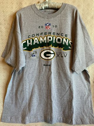 Green Bay Packers Football 2010 Conference Champions Bowl 45 T - Shirt
