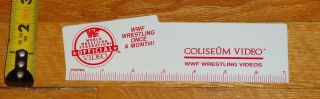 1987 Wwf Wwe Coliseum Video Wrestling Ruler World Wrestling Federation Give Away