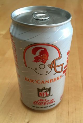 Vintage 1992 Tampa Bay Buccaneers Coca Cola Collectible Coke Can Football Bucs