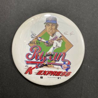 1992 Texas Rangers Nolan Ryan K - Express Pin - Back Button Creative Photo Crafts