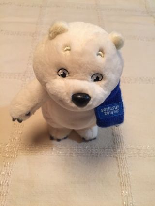 Sochi.  Ru 2014 Winter Olympics Mascot Polar Bear Plush Stuff Animal Toy