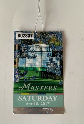 2017 Masters Badge Ticket Augusta National Golf Pga Sergio Garcia Winnerr