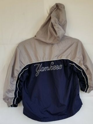 Yankees Kids Mlb Licensed Hood Zipper Jacket Size 8/10 S