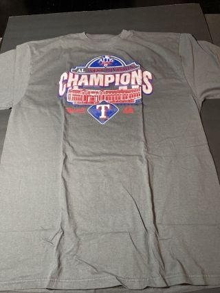 American League West Division Champions Texas Rangers 2010 Majestic T - Shirt S L