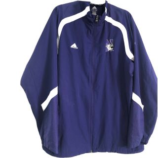 Men’s Adidas Northwestern Wildcats Purple Full Zip Windbreaker Jacket Large
