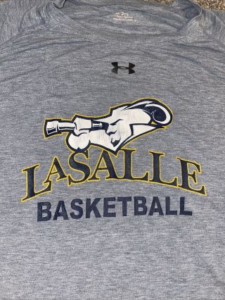 2xl Lasalle University Explorers Basketball Under Armour T Shirt Heat Gear Ua
