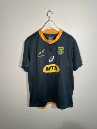 South Africa Springboks Asic Rugby Jersey Size Mens 2XL 2