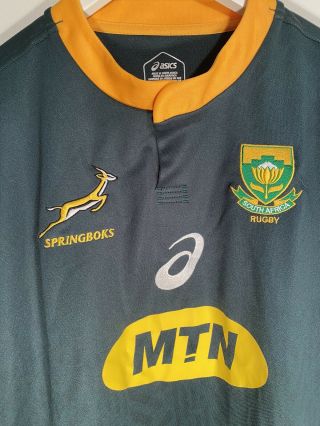 South Africa Springboks Asic Rugby Jersey Size Mens 2XL 3