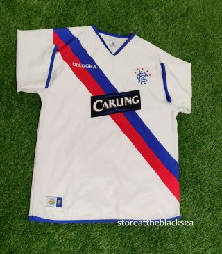 Rangers 2004 2005 Away Football Soccer Shirt Jersey Diadora Men L