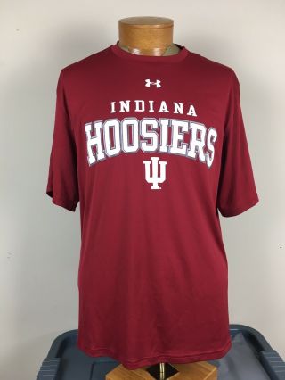 Under Armour Heatgear Loose Indiana University Hoosiers Shirt Men 