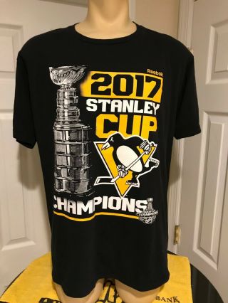 Reebok 2017 Stanley Cup Champions Pittsburgh Penguins Men 