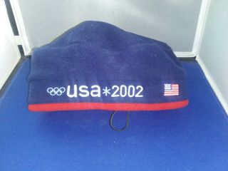 Roots 2002 Olympics Beret Cap Hat Beanie Usa Olympic Team Blue Red One Size