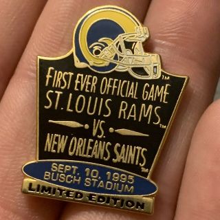 St Louis Rams Orleans Saints Nfl Football Hat Lapel Pin Tie Tack Vintage