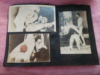 5 Rare French Full Nude Man Woman Vintage Antique Early 1900s Photo Photos