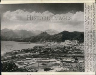 1945 Press Photo Aerial View Of Salerno,  Italy After World War Ii - Piw18012