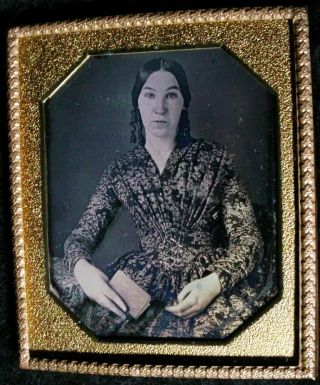 Foxy Young Lady With Cat Eyes 1/6 Plate Daguerreotype