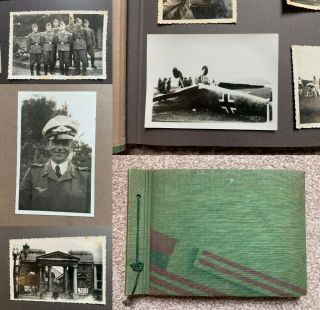 Ww2 German Luftwaffe Fighter Pilot Photo Album Inc Plane Crash,  Damage