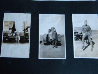 22 Vtg WW1 Era Photographs USGI ARMY TANKS CANNON EQUIPMENT Soldiers Mechanics 3