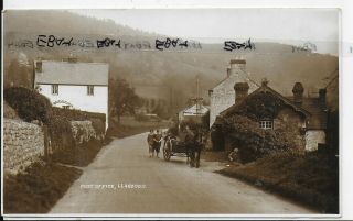 Rare Vintage Postcard,  Horse And Cart,  Post Office,  Llandogo,  Monmouthshire,  Wales,  Rp