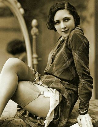 1920 Sexy Lucette Desmoulins Smiling Pretty Girl Old Photo 8.  5 " X 11 " Reprint