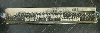 Ww1.  1918.  Staff Of Royal Naval Hospital Plymouth Large Panoramic Photograph