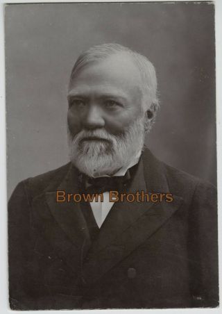 1900s Industrialist Us Steel Philanthropist Andrew Carnegie Portrait Dbw Photo