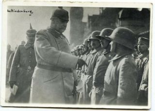 German General Paul Von Hindenburg World War 1 Troops Vintage Photo