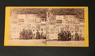 1860’s N.  Y.  City Shoe Blacks,  Billboards On Fence,  Anthony Sv