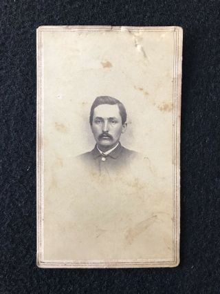 Antique Sandusky Ohio Identified Civil War Soldier Cdv Photo