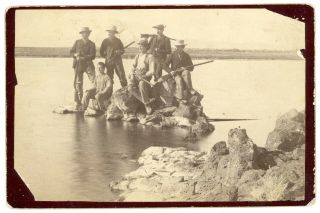 Rare Crockwell & Ottinger Cabinet Card Duck Hunt Utah Mormon Lds Salt Lake City