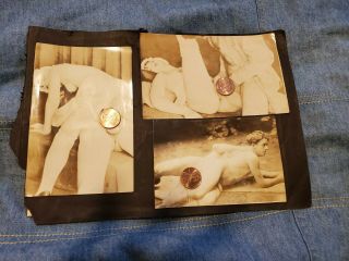 5 Rare French Gay Interest Man Woman Vintage Antique Early 1900s Photo Photos