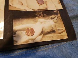 5 RARE French Gay interest man woman vintage antique early 1900s photo photos 2