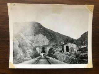 China Old Photo Rr Tunnel Near Station Railway Way To Gw Peking 1912