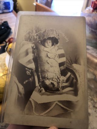 Vintage Apache Baby Indian Native American Tribe Cabinet Card Photograph