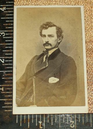 Rare Civil War Cdv John Wilkes Booth Lincoln Assassin Mystery Solved ? Est$800,
