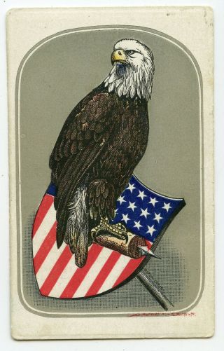 1865 Civil War Cdv Old Abe War Eagle 8th Wisconson Mascot Chicago Sanitary Fair