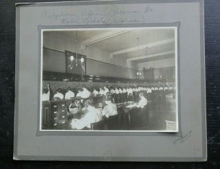 Antique Photo On Card Old Switchboard Telephone Office Tacoma Wa History Detail