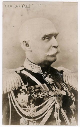 Imperial Russian Army General Alexander Von Kaulbars Orig 1914 Ww I Photo