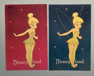 Disneyland Postcards; Art Corner Tinker Bell; 2 Different Fronts; Vintage Disney