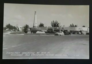Vintage Miami Beach Fl Normandy Isle Causeway 79th Street Circa 1940s Rppc