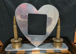 World War 2 Us Navy Military Trench Art Sweethearts Picture Frame Really