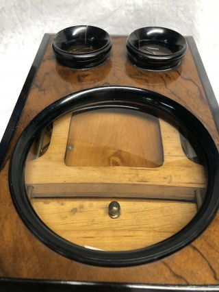 Antique Stereoscope Stereo Viewer Rosewood Box For Restore 3