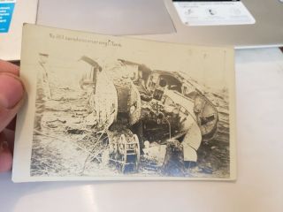 Wwi Photo Postcard Destroyed German Tank Photograph Rppc Post Card Vtg War Ww1
