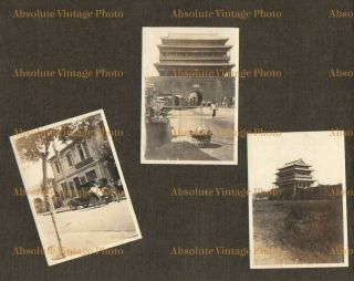 Old Photos Peking / Beijing China Street Scene Etc Vintage Album Pages 1920s