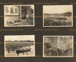 OLD PHOTOS PEKING / BEIJING CHINA STREET SCENE ETC VINTAGE ALBUM PAGES 1920S 2