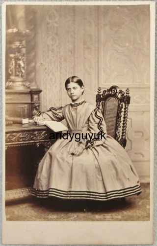 Cdv Girl Dress Named Emily Ford By Henry Peach Robinson Leamington Antique Photo