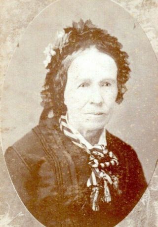 Lansing Michigan Cdv C.  1880 Old Woman B.  F.  Hall Carte De Visite Photo B6