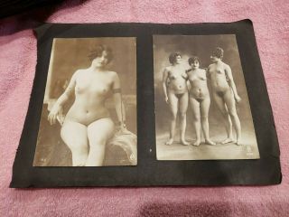4 Rare French Full Nude Woman Vintage Antique Early 1900s Photo Photos